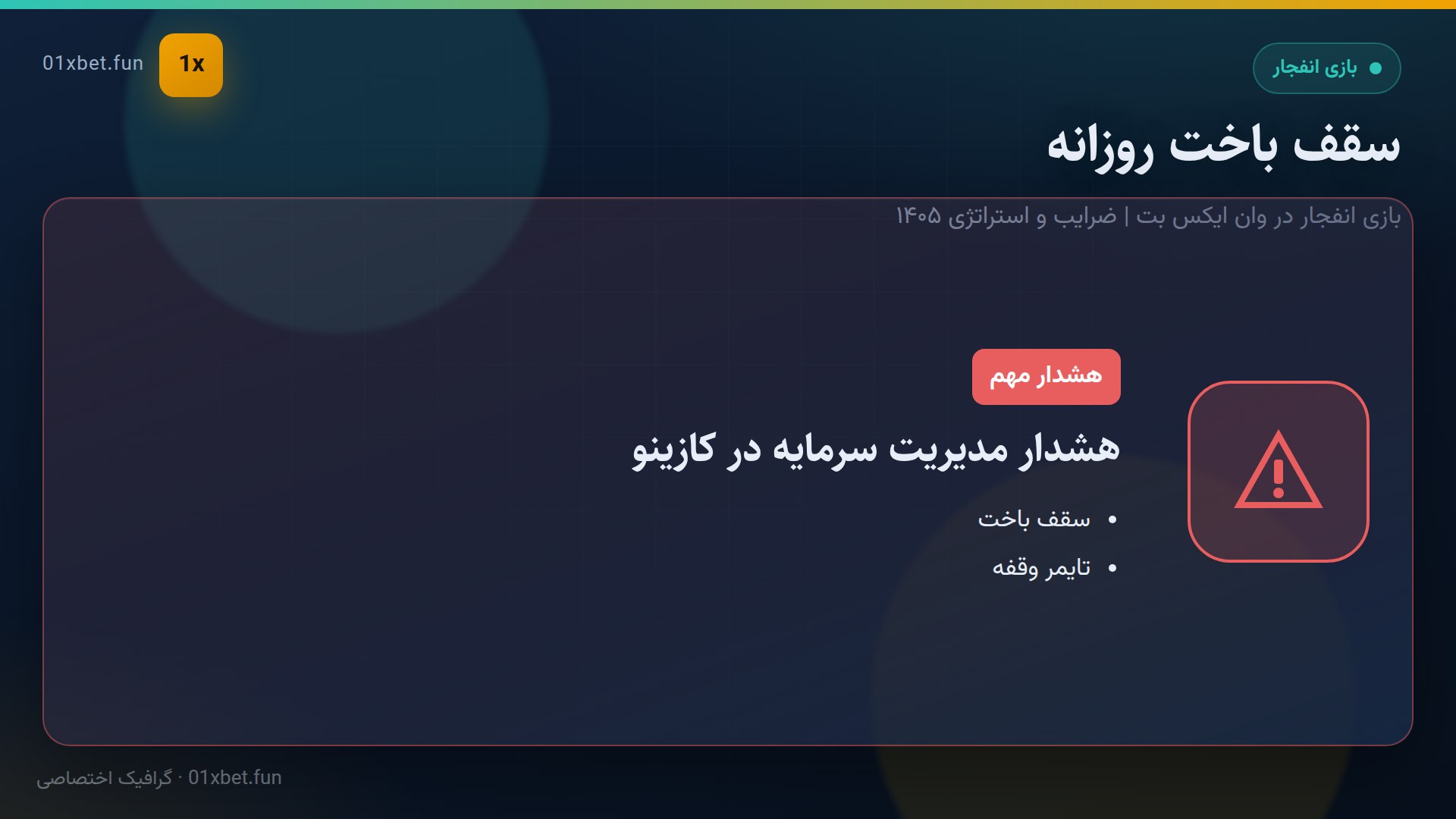 کارت هشدار سقف باخت روزانه